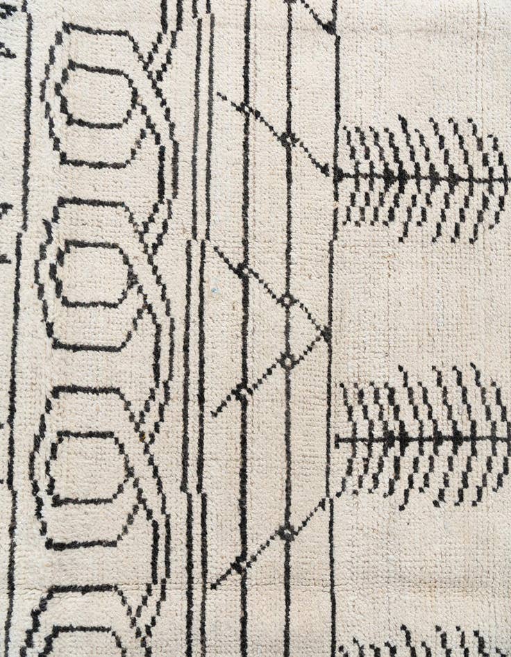 Detail image of  8' x 10' 6  Hand Knotted Moroccan Wool Rug