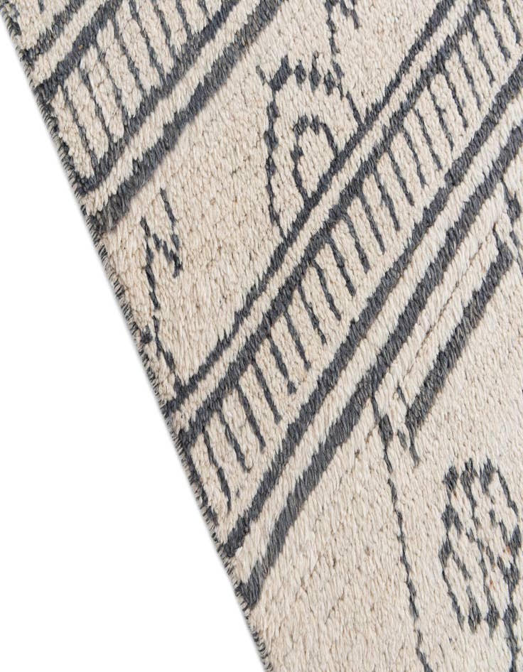 Detail image of  8' x 10' 5  Hand Knotted Moroccan Wool Rug