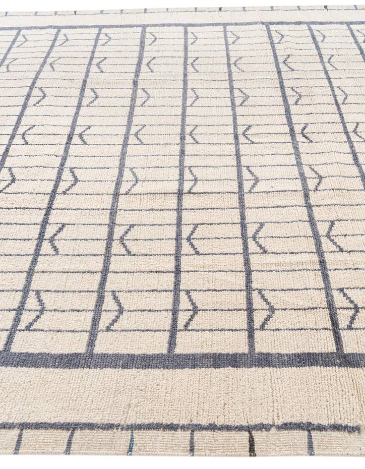 Detail image of  8' 8 x 10' 8  Hand Knotted Moroccan Wool Rug