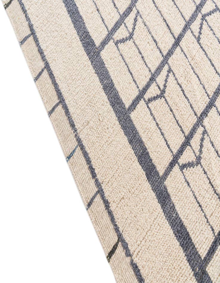 Detail image of  8' 8 x 10' 8  Hand Knotted Moroccan Wool Rug