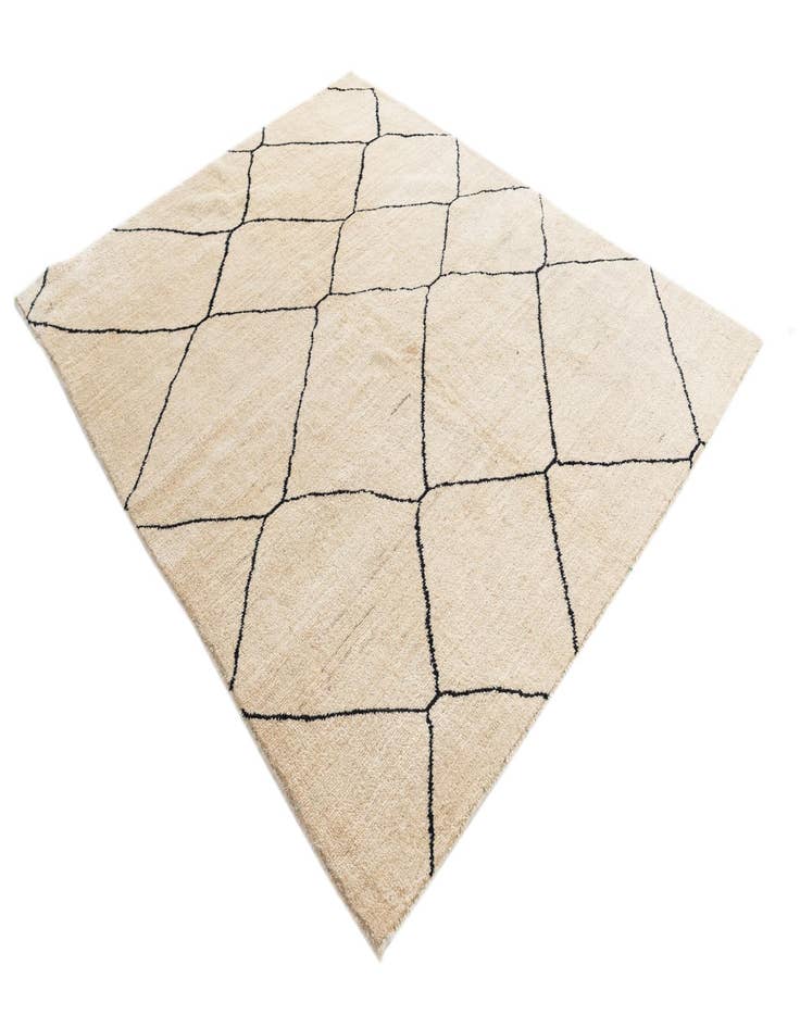 Detail image of  5' 9 x 7' 4  Hand Knotted Moroccan Wool Rug