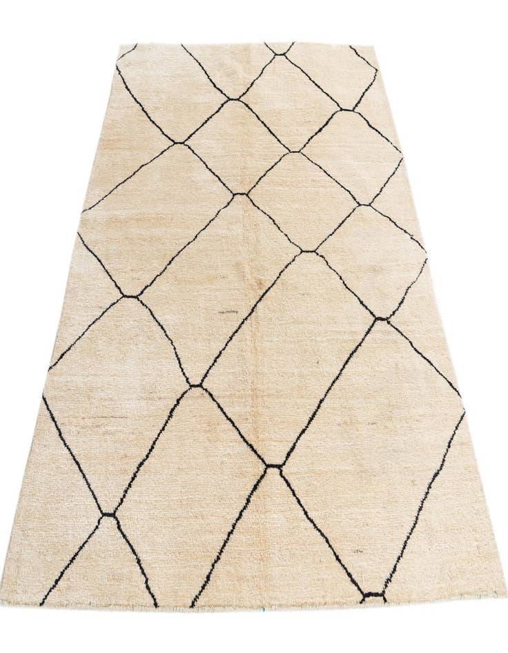 Detail image of  5' 9 x 7' 4  Hand Knotted Moroccan Wool Rug