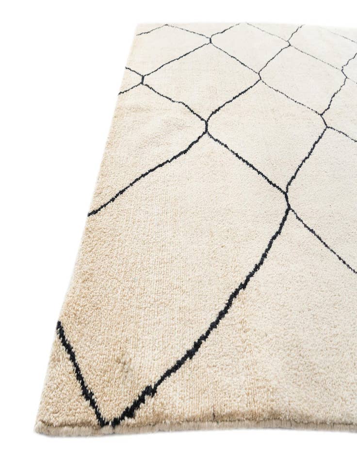 Detail image of  5' 9 x 7' 4  Hand Knotted Moroccan Wool Rug