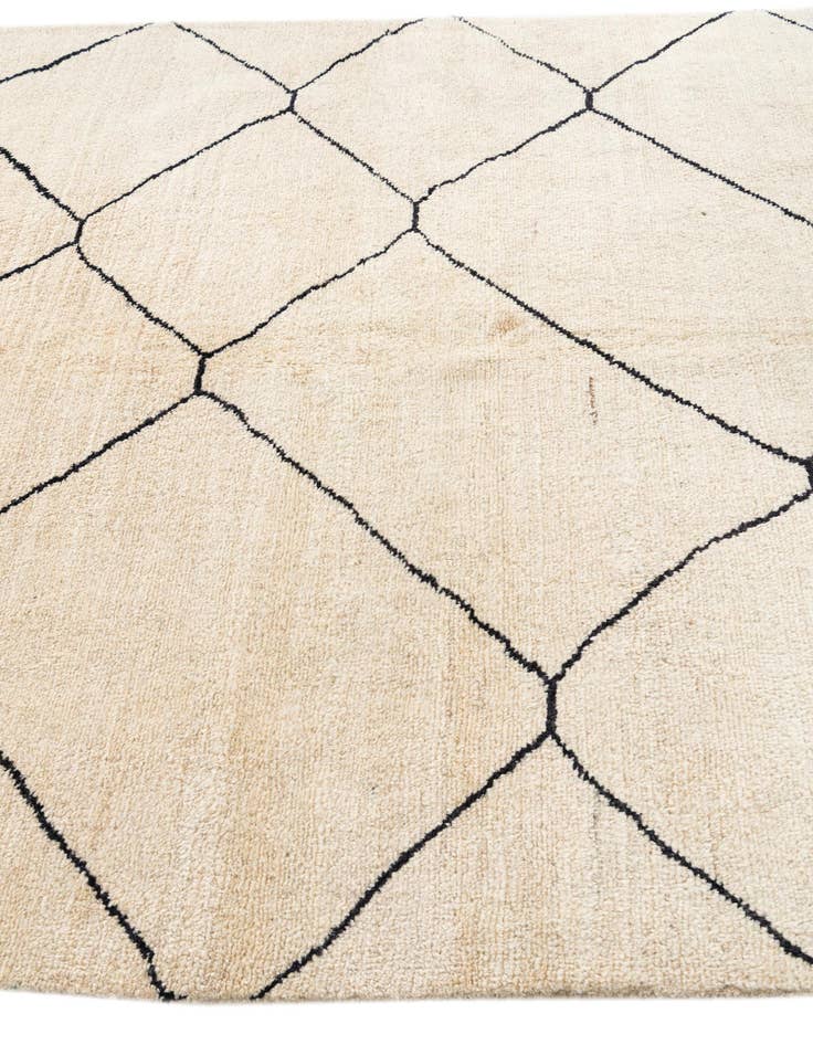 Detail image of  5' 9 x 7' 4  Hand Knotted Moroccan Wool Rug