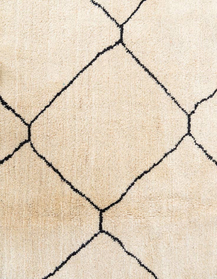 Detail image of  5' 9 x 7' 4  Hand Knotted Moroccan Wool Rug