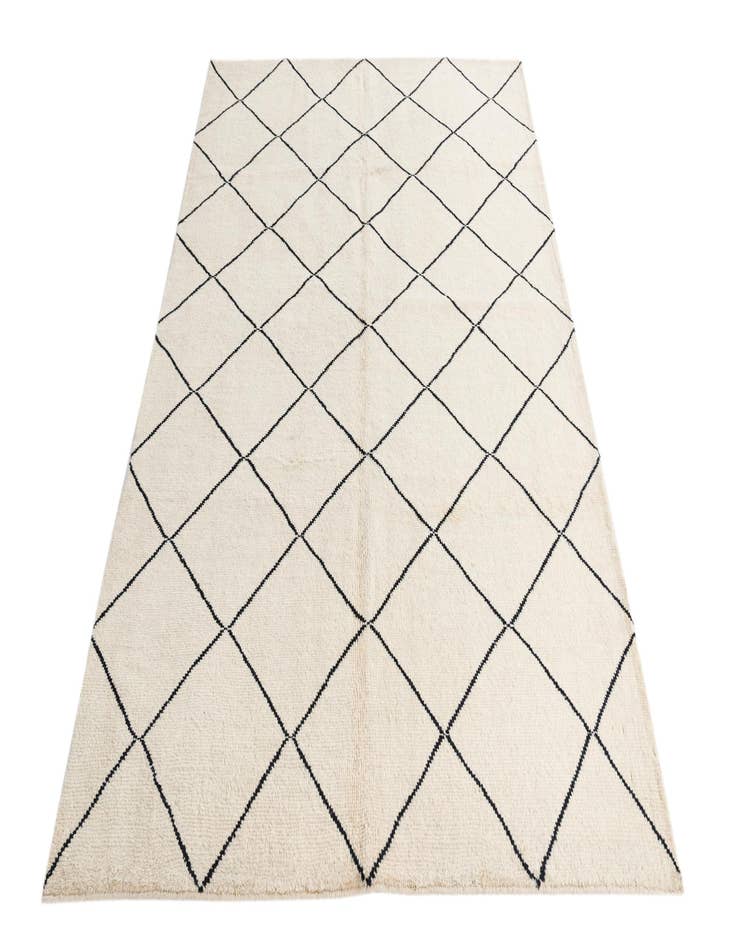 Detail image of  5' 8 x 8'  Hand Knotted Moroccan Wool Rug