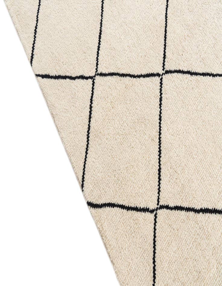 Detail image of  5' 8 x 8'  Hand Knotted Moroccan Wool Rug