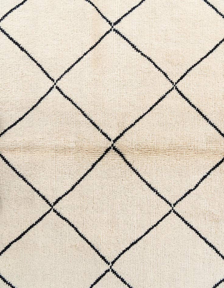 Detail image of  5' 8 x 8'  Hand Knotted Moroccan Wool Rug