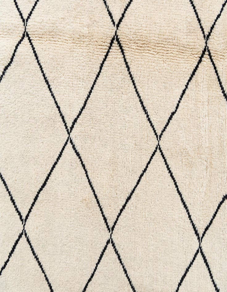 Detail image of  5' 8 x 8'  Hand Knotted Moroccan Wool Rug