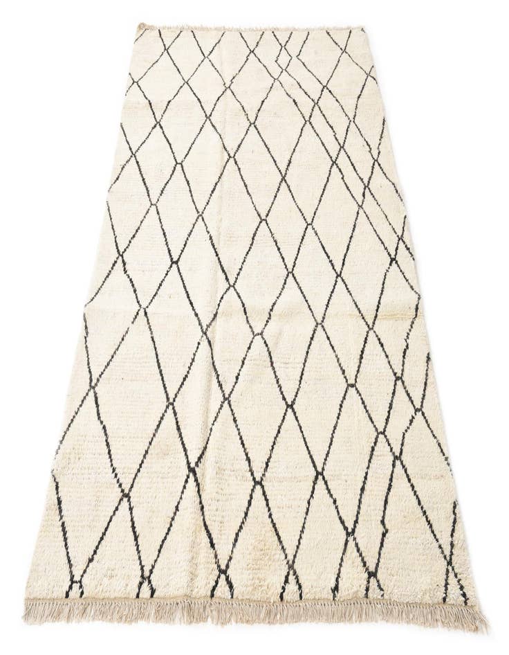 Detail image of  6' x 9' 7  Hand Knotted Moroccan Wool Rug