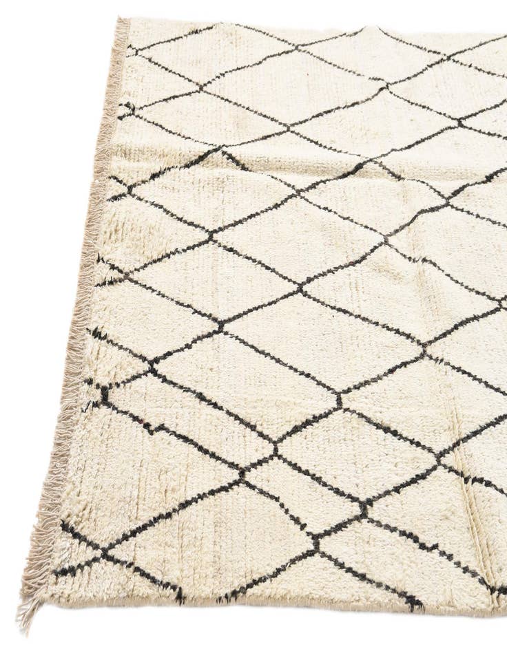 Detail image of  6' x 9' 7  Hand Knotted Moroccan Wool Rug
