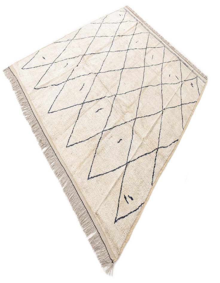 Detail image of  9' 4 x 12'  Hand Knotted Moroccan Wool Rug