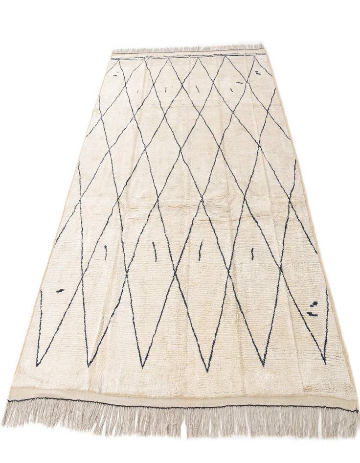 Detail image of  9' 4 x 12'  Hand Knotted Moroccan Wool Rug