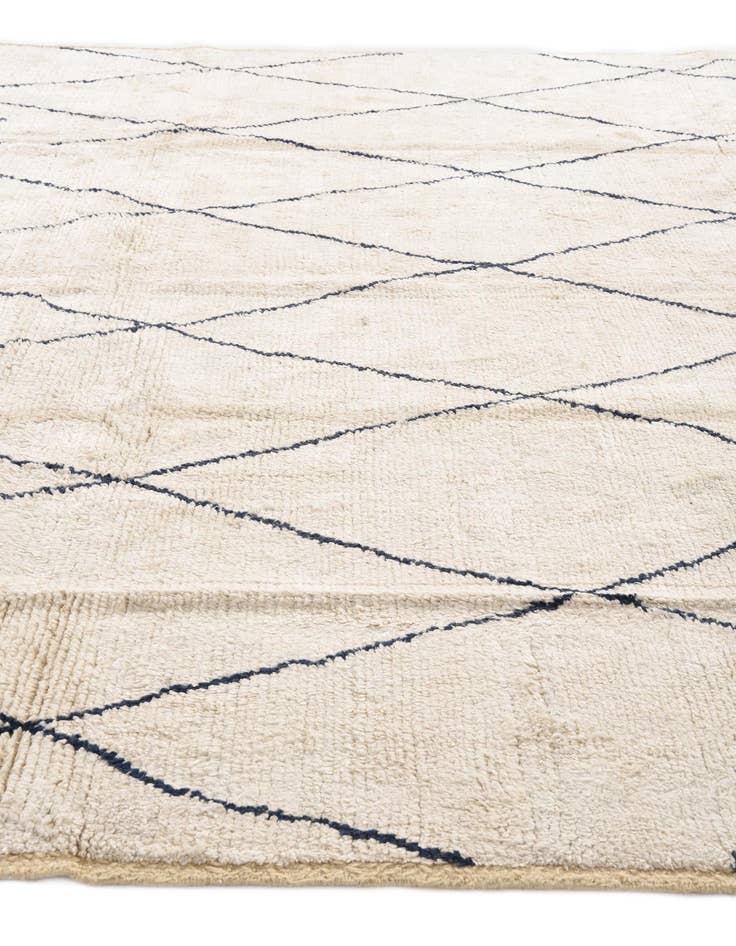 Detail image of  9' 4 x 12'  Hand Knotted Moroccan Wool Rug