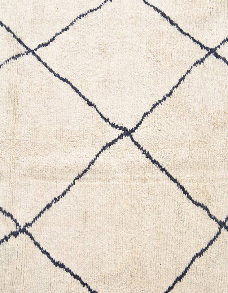Detail image of  9' 4 x 12'  Hand Knotted Moroccan Wool Rug