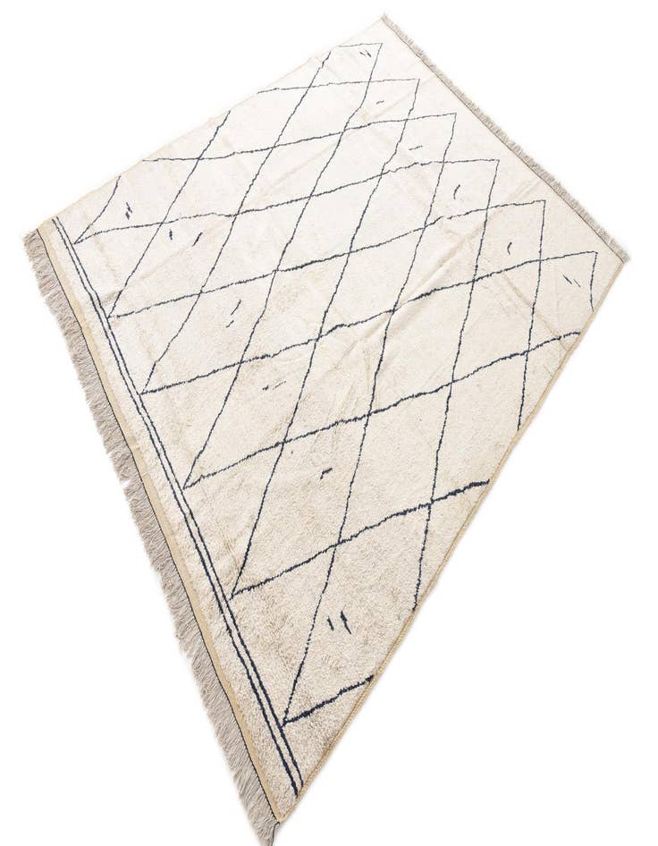 Detail image of  9' 4 x 12'  Hand Knotted Moroccan Wool Rug