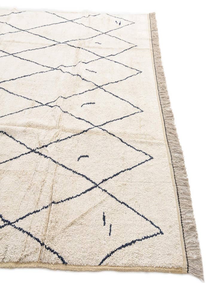 Detail image of  9' 4 x 12'  Hand Knotted Moroccan Wool Rug