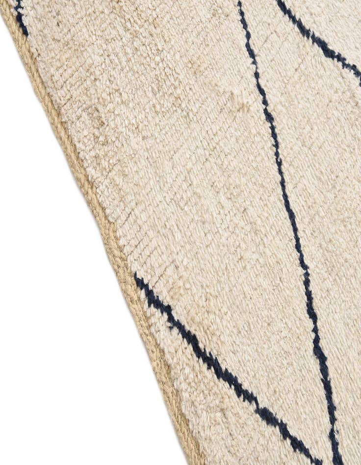 Detail image of  9' 4 x 12'  Hand Knotted Moroccan Wool Rug