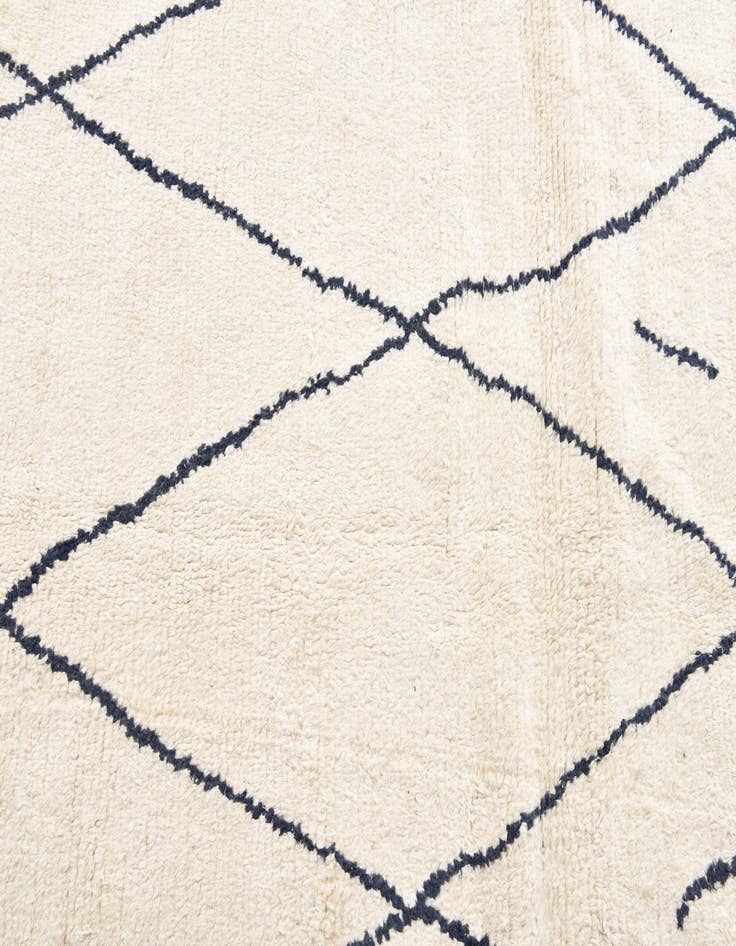 Detail image of  9' 4 x 12'  Hand Knotted Moroccan Wool Rug