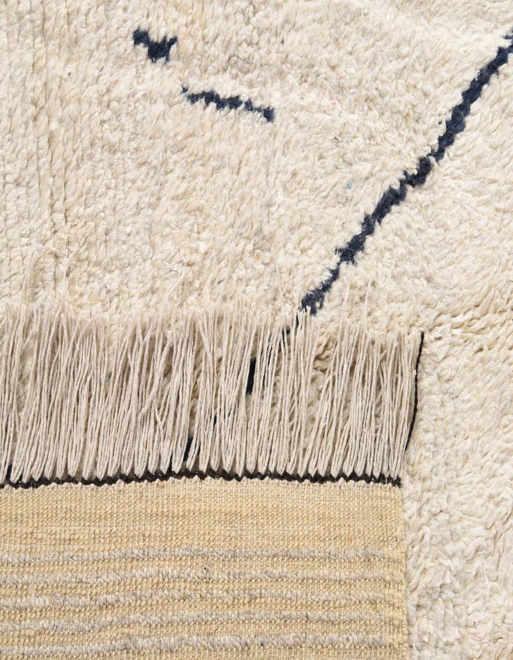 Detail image of  9' 4 x 12'  Hand Knotted Moroccan Wool Rug