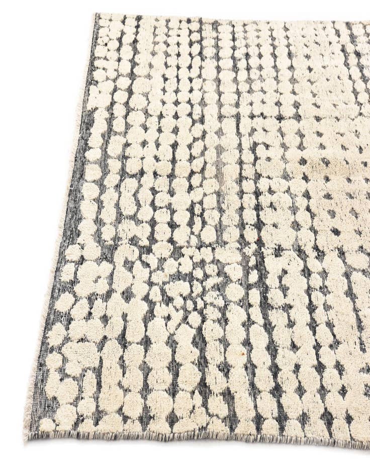 Detail image of  5' 6 x 8' 3  Hand Knotted Moroccan Wool Rug