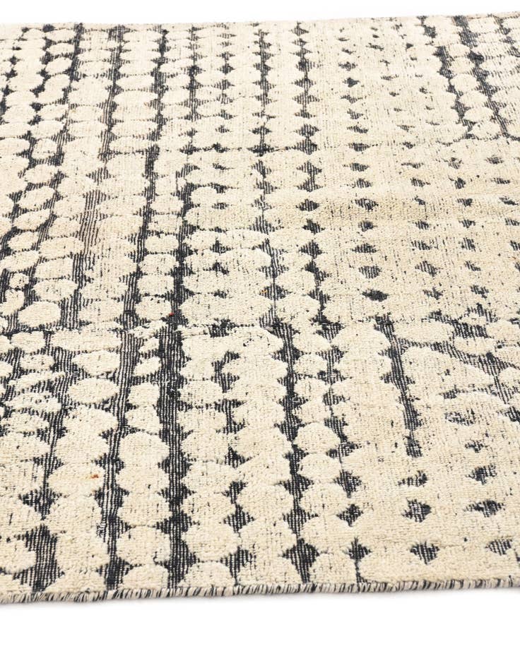 Detail image of  5' 6 x 8' 3  Hand Knotted Moroccan Wool Rug