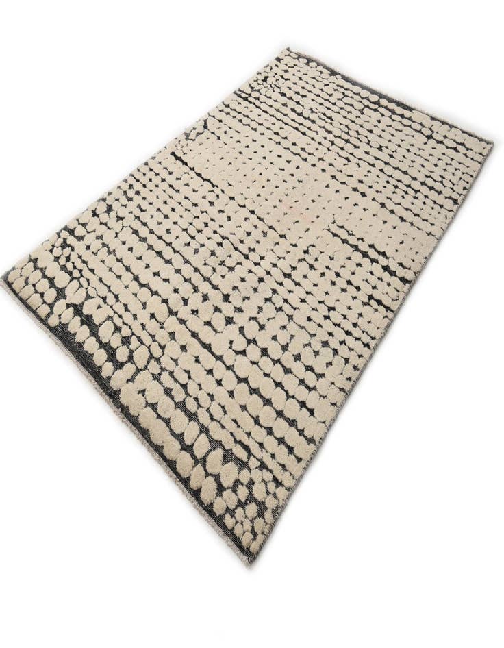 Detail image of  5' 6 x 8' 5  Hand Knotted Moroccan Wool Rug