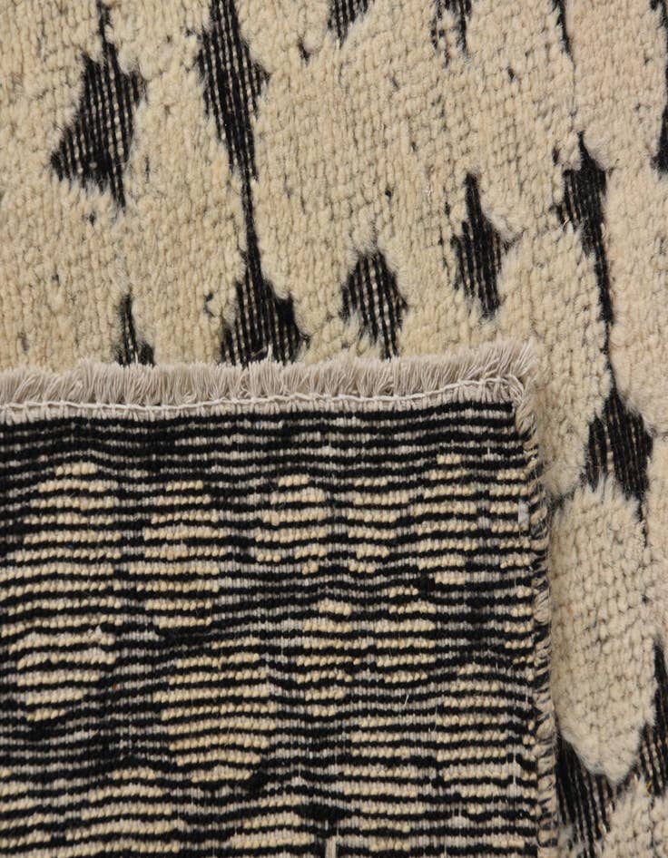 Detail image of  5' 6 x 8' 5  Hand Knotted Moroccan Wool Rug