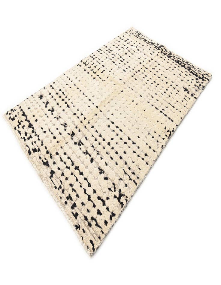 Detail image of  5' 4 x 8' 3  Hand Knotted Moroccan Wool Rug