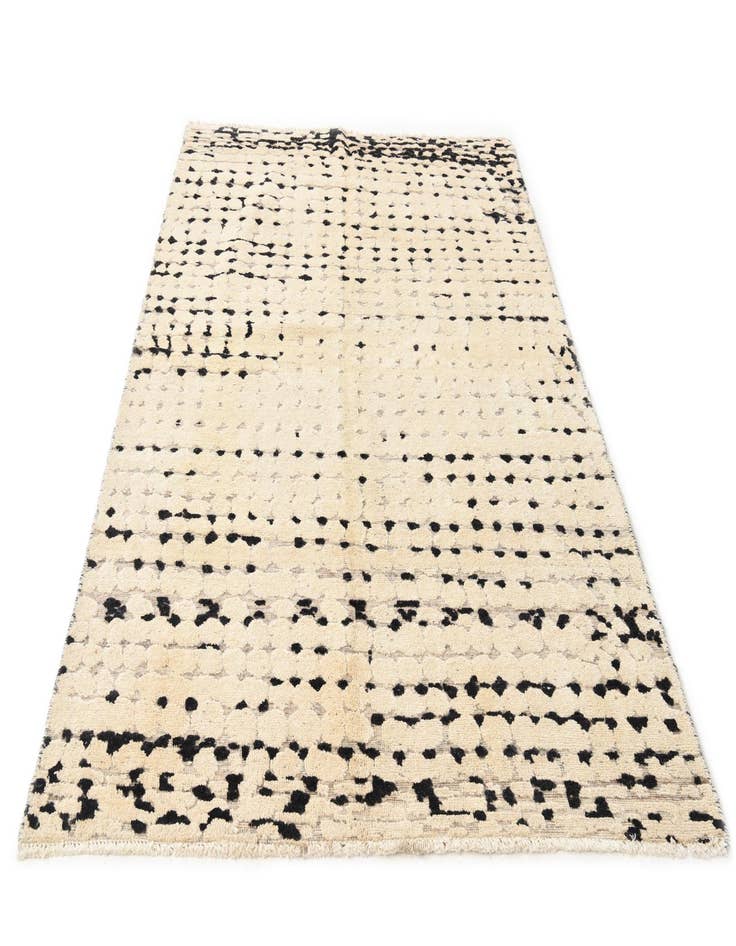 Detail image of  5' 4 x 8' 3  Hand Knotted Moroccan Wool Rug