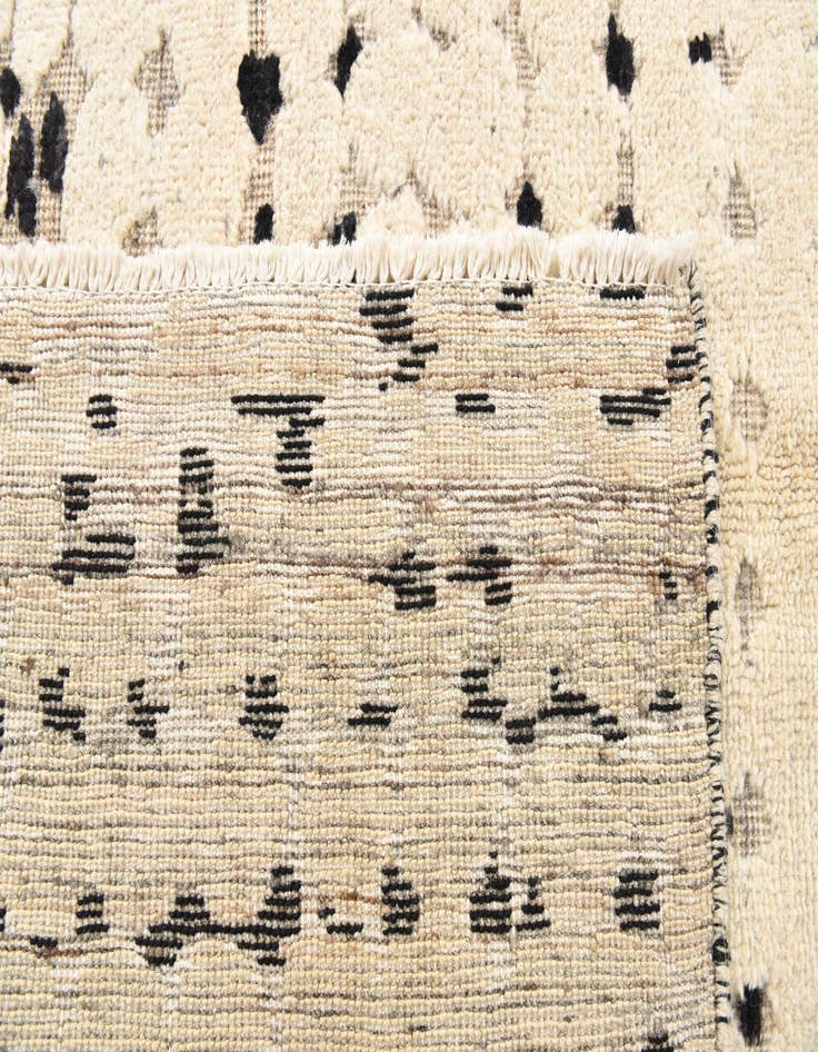 Detail image of  5' 4 x 8' 3  Hand Knotted Moroccan Wool Rug