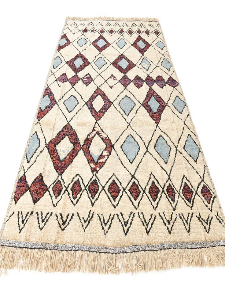 Detail image of  8' x 10'  Hand Knotted Moroccan Wool Rug