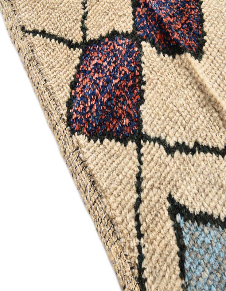 Detail image of  8' x 10'  Hand Knotted Moroccan Wool Rug