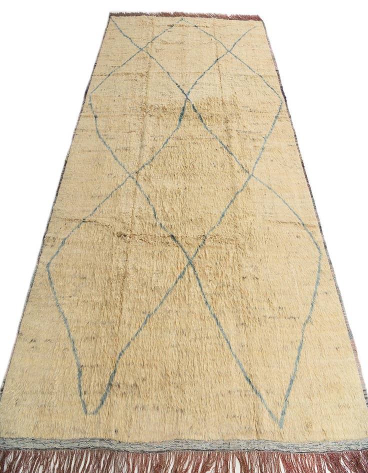 Detail image of  10' x 14' 2  Hand Knotted Moroccan Wool Rug