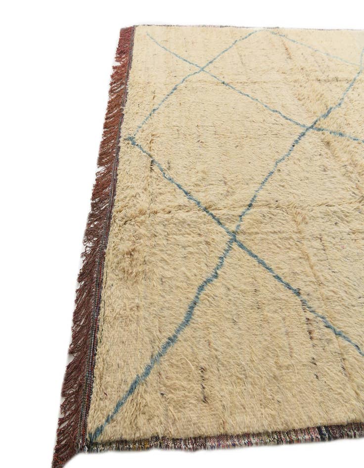 Detail image of  10' x 14' 2  Hand Knotted Moroccan Wool Rug