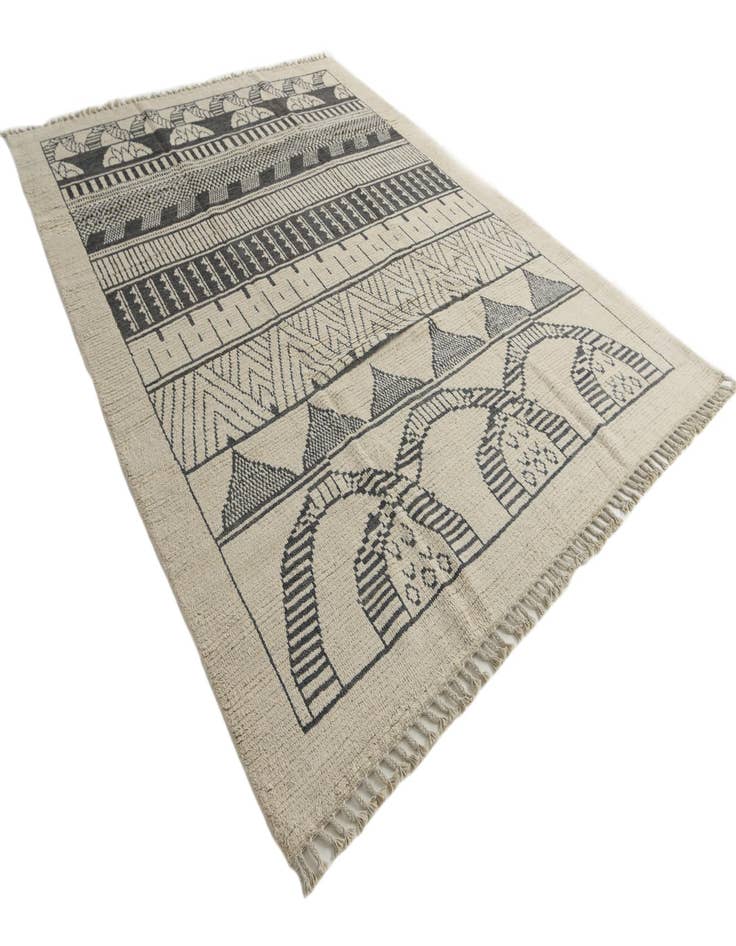 Detail image of  8' 1 x 10' 9  Hand Knotted Moroccan Wool Rug