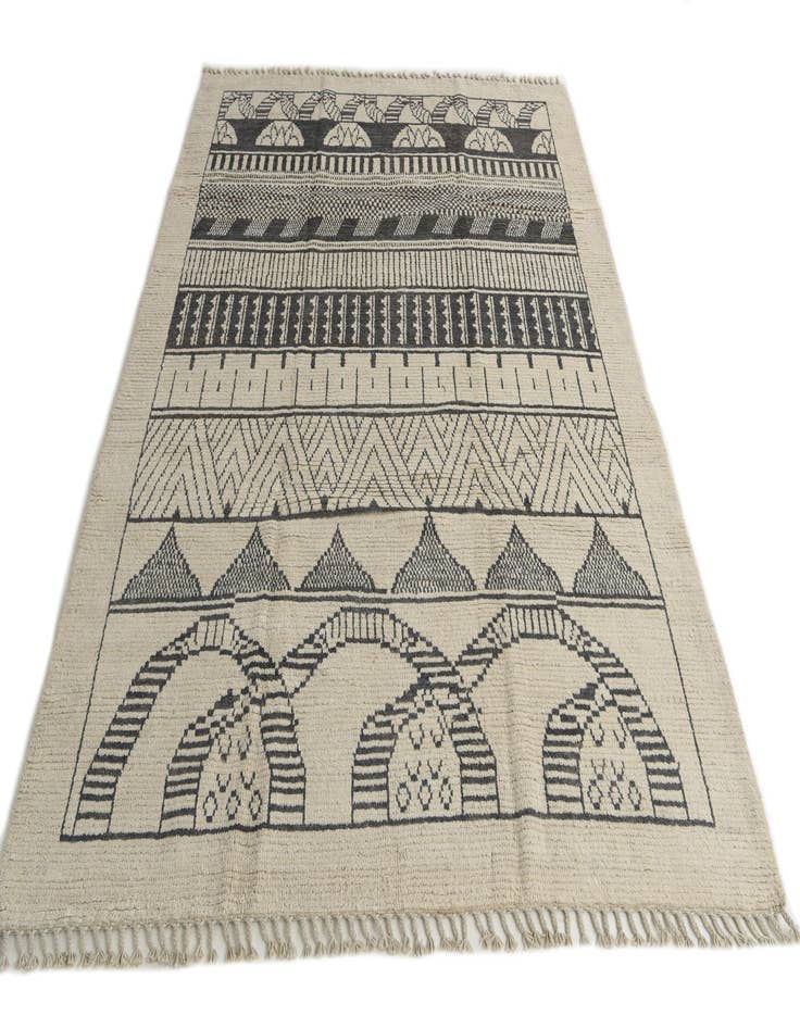 Detail image of  8' 1 x 10' 9  Hand Knotted Moroccan Wool Rug