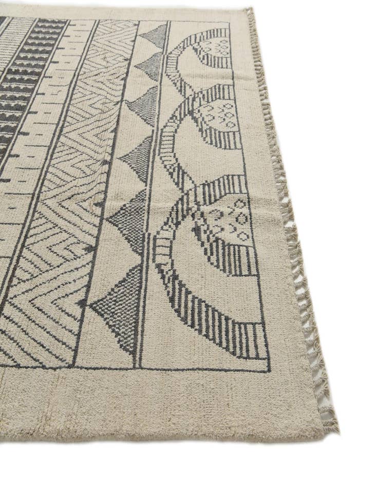 Detail image of  8' 1 x 10' 9  Hand Knotted Moroccan Wool Rug