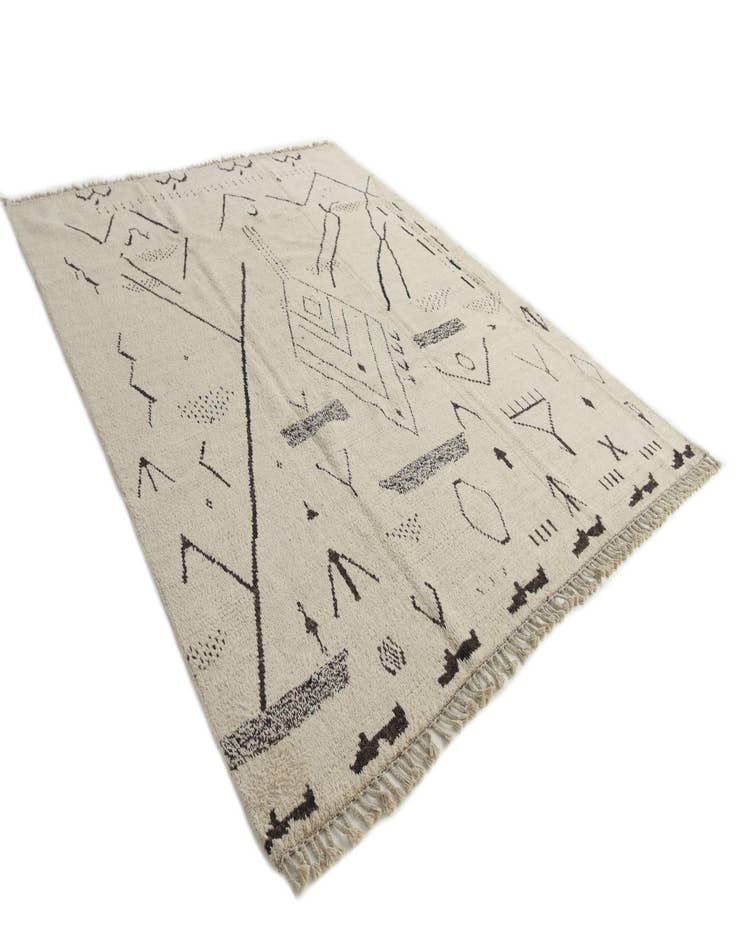 Detail image of  8' 2 x 10' 5  Hand Knotted Moroccan Wool Rug