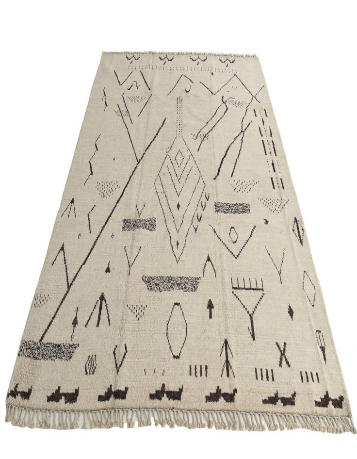 Detail image of  8' 2 x 10' 5  Hand Knotted Moroccan Wool Rug