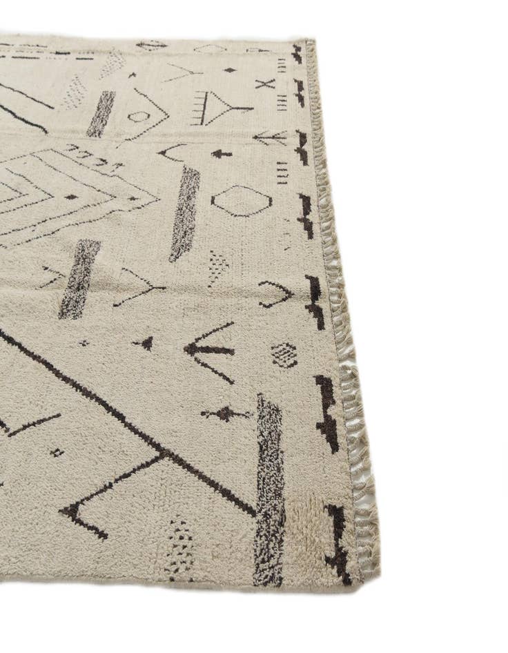 Detail image of  8' 2 x 10' 5  Hand Knotted Moroccan Wool Rug