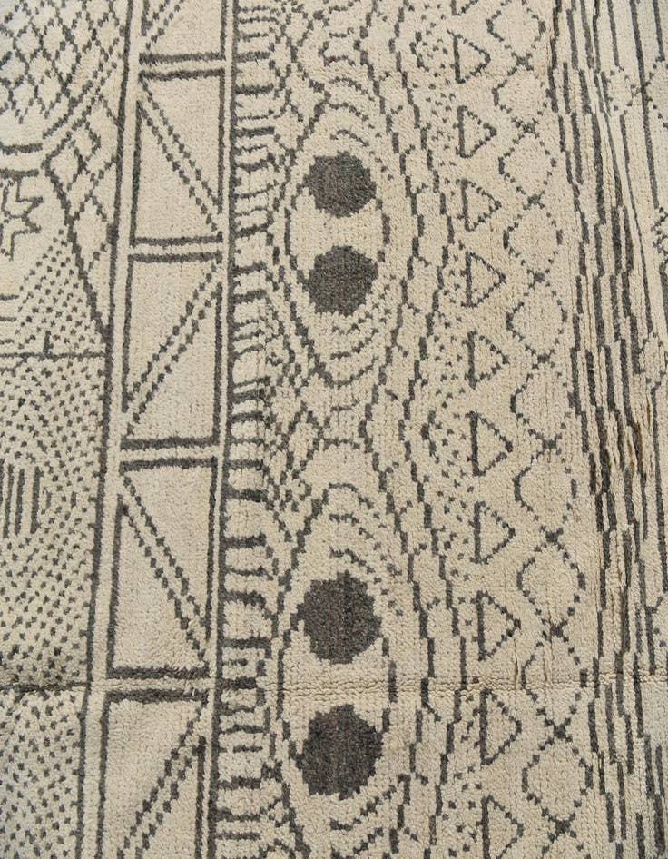 Detail image of  9' x 12' 7  Hand Knotted Moroccan Wool Rug