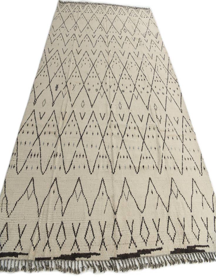 Detail image of  10' 2 x 14' 3  Hand Knotted Moroccan Wool Rug