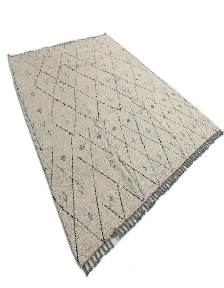 Detail image of  8' 1 x 10' 1  Hand Knotted Moroccan Wool Rug