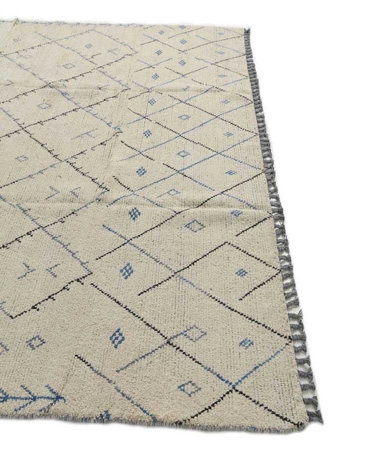 Detail image of  8' 1 x 10' 1  Hand Knotted Moroccan Wool Rug