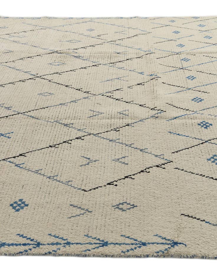Detail image of  8' 1 x 10' 1  Hand Knotted Moroccan Wool Rug