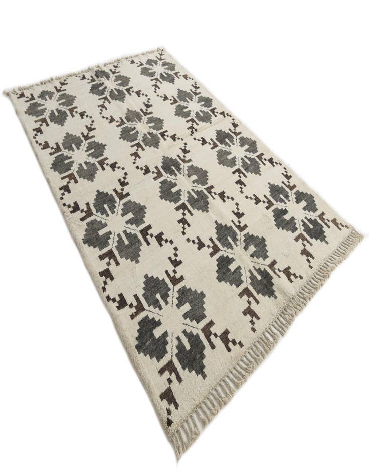 Detail image of  5' 9 x 8'  Hand Knotted Moroccan Wool Rug