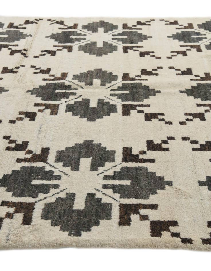 Detail image of  5' 9 x 8'  Hand Knotted Moroccan Wool Rug