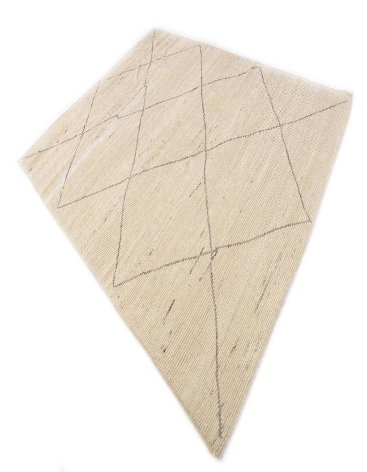 Detail image of  7' 10 x 9' 9  Hand Knotted Moroccan Wool Rug