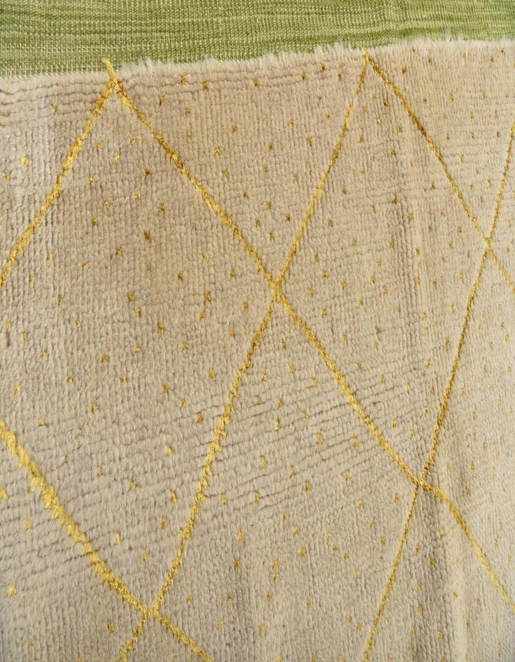 Detail image of  6' 4 x 10' 3  Hand Knotted Moroccan Wool Rug